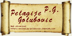 Pelagije Golubović vizit kartica